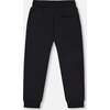 Fleece Cuffed Ankle Drawstring Sweatpants, Black - Sweatpants - 4