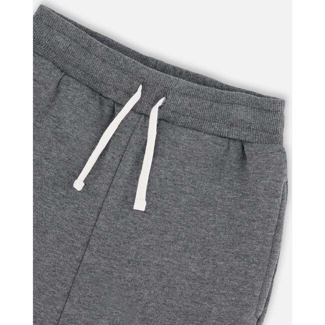 Fleece Sweatpants With Cargo Pockets, Dark Gray - Sweatpants - 4