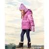 Color-Block Hooded Puffy Jacket, Lilac & Purple - Jackets - 2