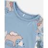 Mamas Bears Print Organic Cotton 2-Piece Pajama Set, Air Blue - Pajamas - 3