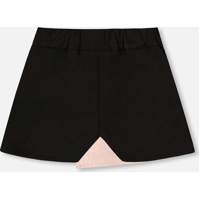 Contrast Front Wrapped Mini Skort, Light Pink - Skirts - 3