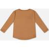 Long-Sleeve Graphic Print Long Sleeve T-Shirt, Caramel - T-Shirts - 4