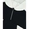 Color-Block Quilt Half-Zip Top, Black - Sweatshirts - 4