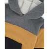 Color-Block Hooded Fleece Sweatshirt, Dark Gray, Caramel & Black - Sweatshirts - 4