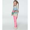 Corduroy Velvet Stretch Leggings, Candy Pink - Leggings - 2