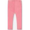 Corduroy Velvet Stretch Leggings, Candy Pink - Leggings - 3