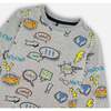 All-Over Print Long Sleeve T-Shirt, Gray Mix - T-Shirts - 4