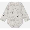 All-Over Bears Print Organic Cotton Onesie, Gray Mix - Onesies - 2