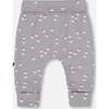 Apples Print Organic Cotton Evolutive Pant, Gray - Pants - 3