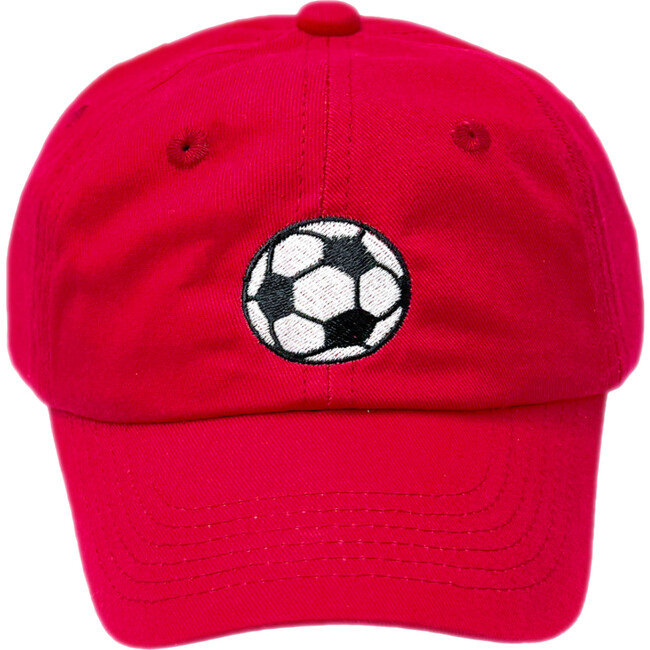 Soccer Baseball Hat, Red