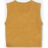 3D Bows Knit Sleeveless Sweater Vest, Golden Brown & Pink - Vests - 3