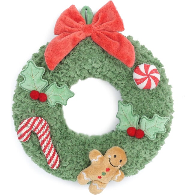 Festive Wreath Plush Toy, Green