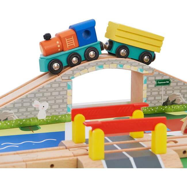 Preschool Play Lab Kids 85-pc. Wooden Train Table Play Set - Transportation - 6