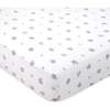 Feuille Bluer Sateen Crib Sheet, White - Crib Sheets - 1 - thumbnail