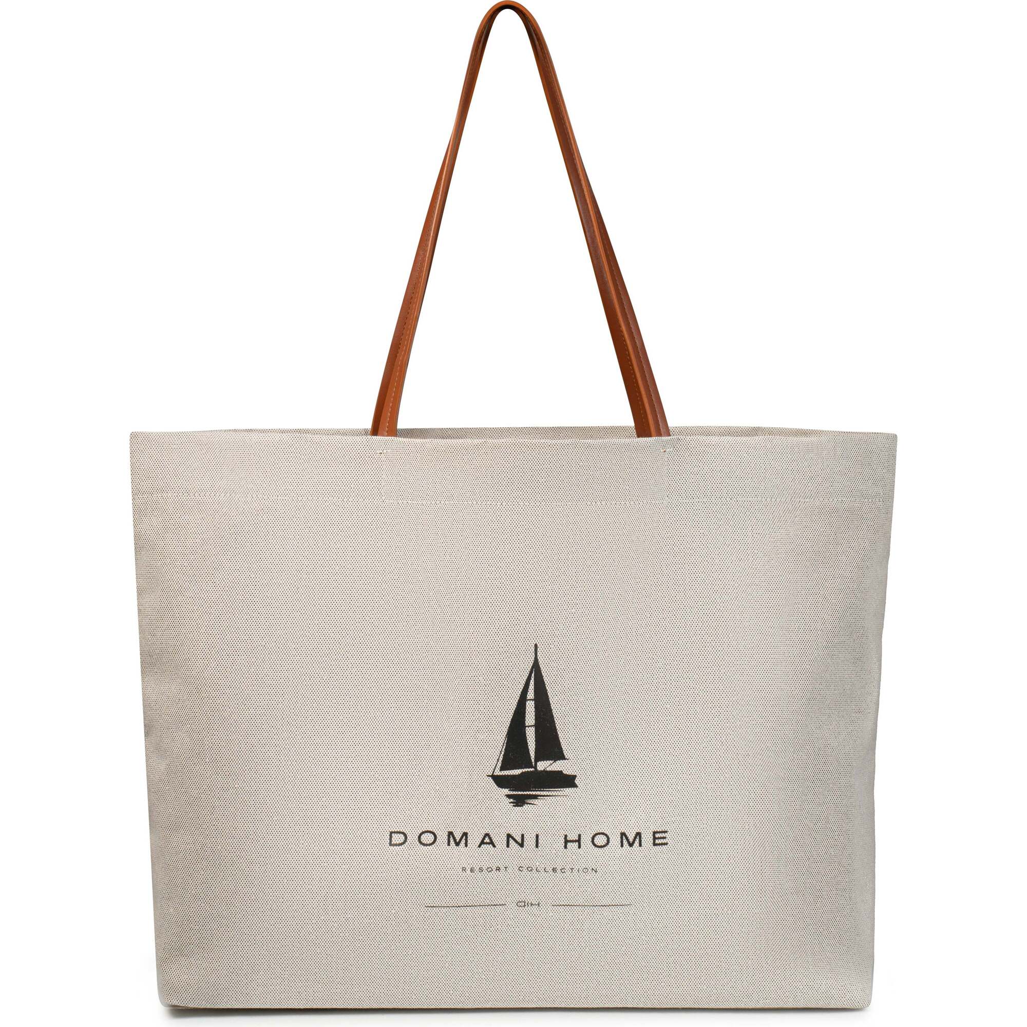 Resort Collection Canvas Beach Tote, Ivory - Bags - 1