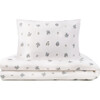 Feuille Bluer Linen Duvet Set, White (Pack Of 4) - Duvet Sets - 1 - thumbnail