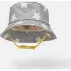 Stars Print Chin Strap Rain Bucket Hat, Yellow - Raincoats - 2