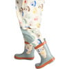 House Print Rain Boots, Teal - Rain Boots - 2