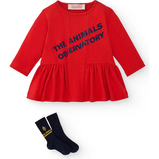 Baby Wildebeest Dress, Red - Dresses - 3