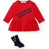 Baby Wildebeest Dress, Red - Dresses - 3