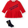 Baby Wildebeest Dress, Red - Dresses - 4