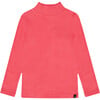 Super Soft Brushed Long Sleeve Mock Neck Top, Magenta - T-Shirts - 1 - thumbnail