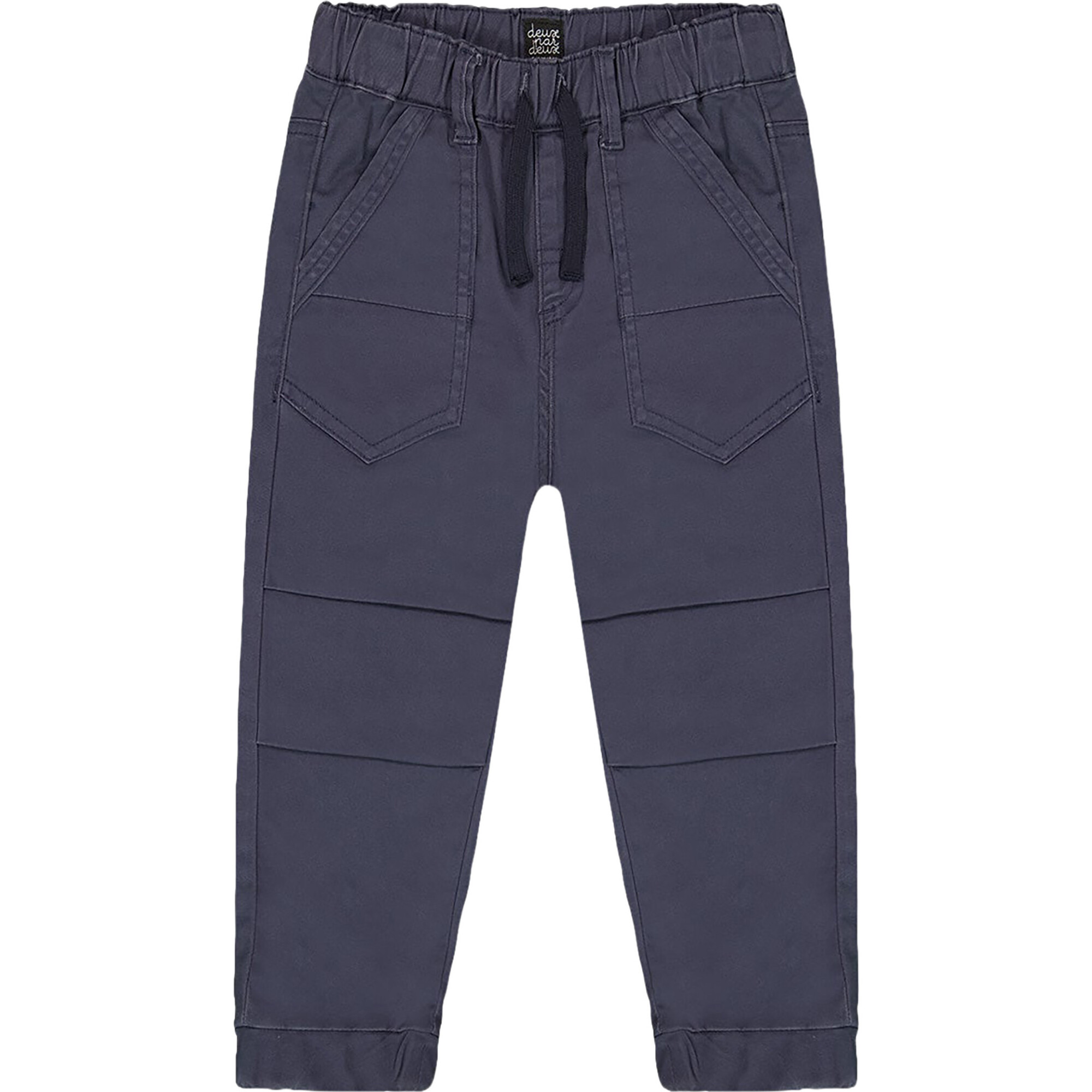Stretch Twill Pleated Knee Jogger Pants Dark Grey Stretch Twill Pleated Knee Jogger Pants Dark Grey