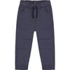 Stretch Twill Pleated Knee Jogger Pants, Dark Grey - Pants - 1 - thumbnail