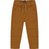 Stretch Twill Pleated Knee Jogger Pants, Caramel Brown - Pants - 1 - thumbnail