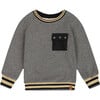 Super Soft Brushed Flat Back Rib Sweatshirt, Dark Gray - Sweatshirts - 1 - thumbnail