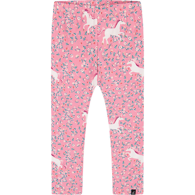 Unicorn Print Leggings, Pink