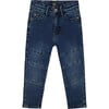 Stretch Jeans Straight Leg, Dark Blue Denim - Jeans - 1 - thumbnail