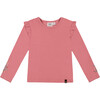 Super Soft Embroidered Brushed Rib Long Sleeve T-Shirt, Light Pink - T-Shirts - 1 - thumbnail