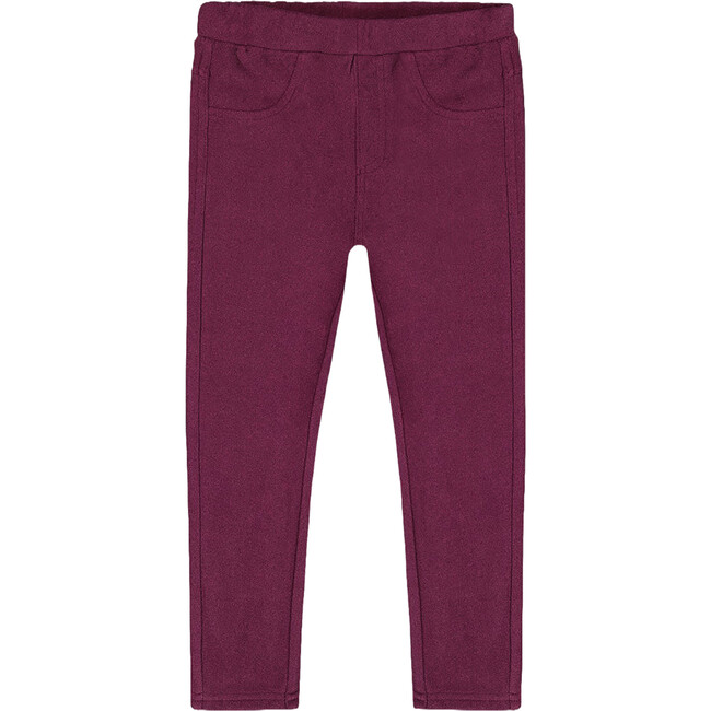 Soft Brushed Fleece Tregging, Burgundy