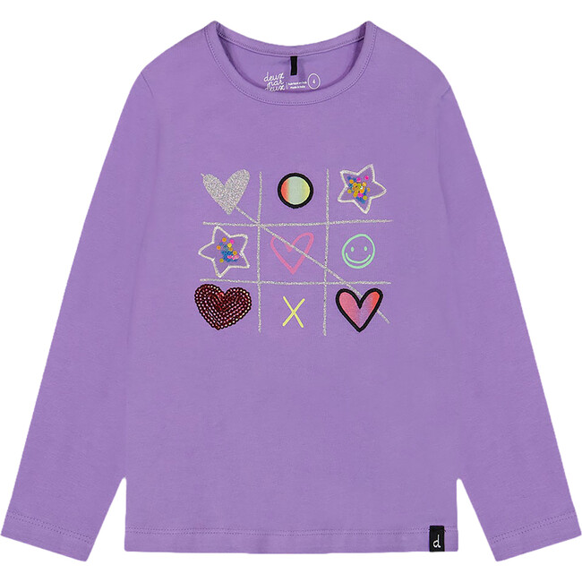 Shimmer & Shine Sequin Tic-Tac-Toe Long Sleeve T-Shirt, Purple