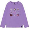 Shimmer & Shine Sequin Tic-Tac-Toe Long Sleeve T-Shirt, Purple - T-Shirts - 1 - thumbnail