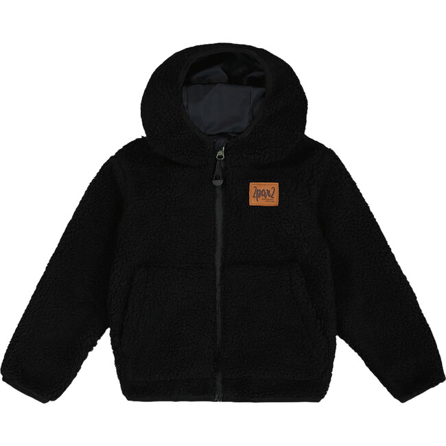 Reversible Sherpa Jacket, Black