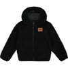 Reversible Sherpa Jacket, Black - Puffers & Down Jackets - 1 - thumbnail