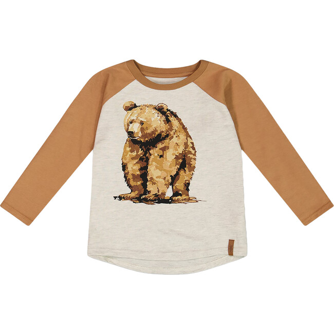 Raglan T-Shirt With Print, Brown & Beige Mix