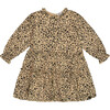 Print Long Sleeve Viscose Tiered Frill Dress, Leopard - Dresses - 1 - thumbnail