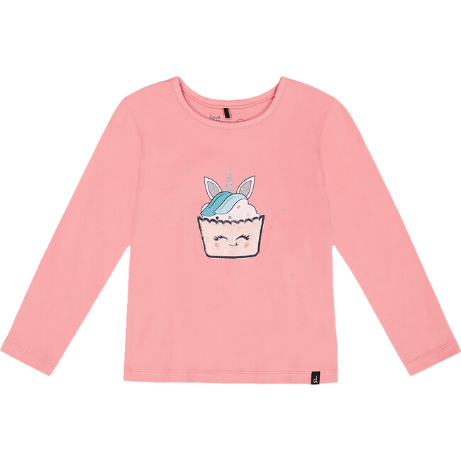 Organic Cotton Graphic Print Long Sleeve T-Shirt, Pink