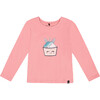 Organic Cotton Graphic Print Long Sleeve T-Shirt, Pink - T-Shirts - 1 - thumbnail