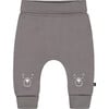 Organic Cotton Graphic Print Evolutive Pant, Dark Gray - Pants - 1 - thumbnail