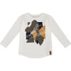 Long Sleeve T-Shirt With Print, Off-White - T-Shirts - 1 - thumbnail