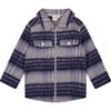 Overshirt Wool-Effect With Pockets, Plaid Blue & Gray - Jackets - 1 - thumbnail