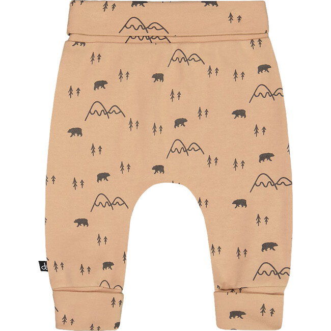 Organic Cotton Mountains Print Evolutive Pant, Sand