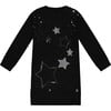 Knit Sequins Round Neck Long Sleeve Dress With, Black - Dresses - 1 - thumbnail