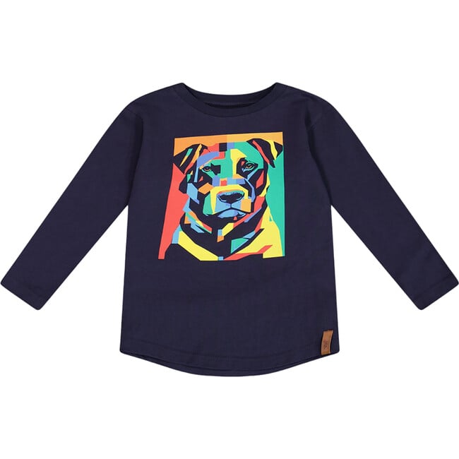 Long Sleeve Graphic Print Long Sleeve T-Shirt, Navy