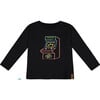 Long Sleeve Graphic Print Long Sleeve T-Shirt, Black - T-Shirts - 1 - thumbnail