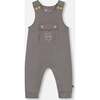 Organic Cotton Mountains Print Onesie & Overall Set, Dark Gray - Mixed Apparel Set - 5